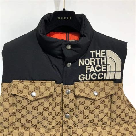 gucci north face puffer vest|farfetch gucci puffer vest.